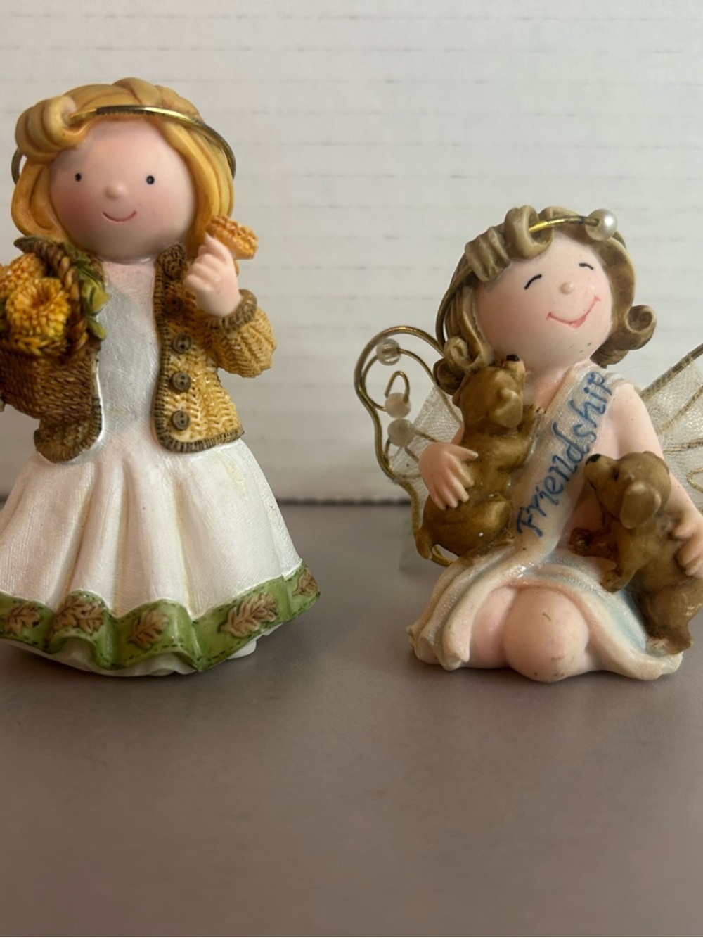 Craft Cream and Gold Friendship Figurine Cake Toppers